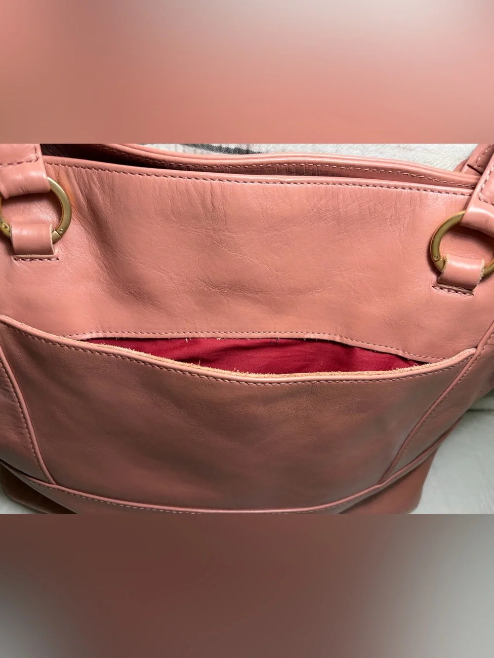 Hammitt Andersen Leather Tote Bag Pink Sands
